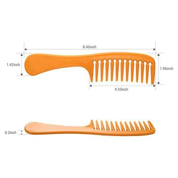 KAHEM Wide Tooth Hair Comb-Detangling Hair-Styling Comb Detangler Comb Styling for wet or dry,curly,long or short Hair