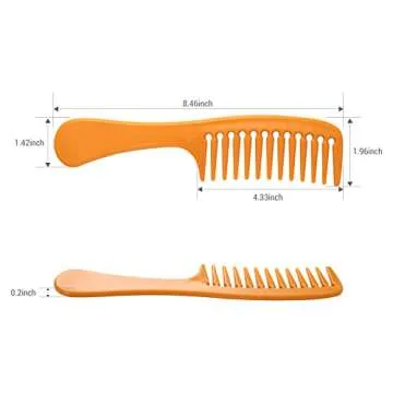 KAHEM Wide Tooth Hair Comb-Detangling Hair-Styling Comb Detangler Comb Styling for wet or dry,curly,long or short Hair