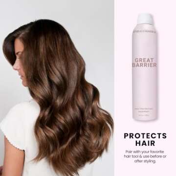 Beachwaver Great Barrier Heat Protectant Hair Spray - Multi-Purpose Treatment for Heat Protection Before Styling for Flexible Hold & No Frizz - Polynesian Pink Sugar Scent (8.4 Fl Oz)