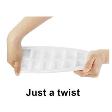 Ice Cube Tray with Lid - Easy Release, BPA Free, Stackable