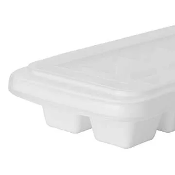 Ice Cube Tray with Lid - Easy Release, BPA Free, Stackable