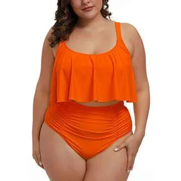 Sovoyontee Women's Plus Size High Waisted Swimsuit