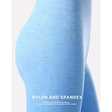 PINKSAVIOR Workout Sets for Women Two Piece Outfits Seamless High Waist Leggings Yoga Crop Tops Athletic Sports Gym Sets(P005S-Light blue