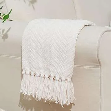 Battilo Knit Zig-Zag Throw Blanket | Soft & Stylish Comfort
