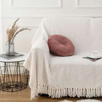 Battilo Knit Zig-Zag Throw Blanket | Soft & Stylish Comfort