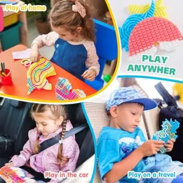 3Pcs Sensory Activity Board, Fidget Sensory Toys for Kids Adults, Duble Sided Design Kids Busy Board for Fine Motor Skill, Calm Down Fidget Toy for Stress Relief, Calming, Focus, ADHD and Autism