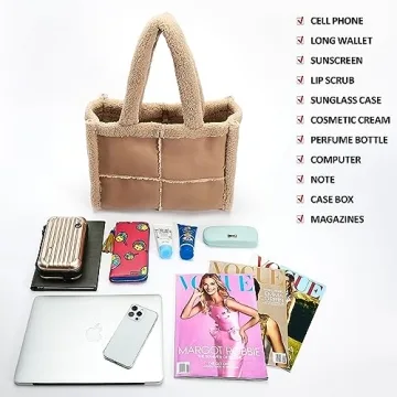 Chic Like Dreams Large Vegan Leather Sherpa Tote Bag