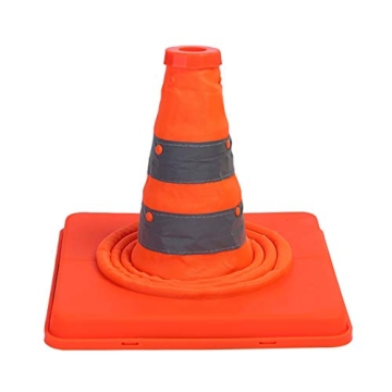 Sunnyglade 4 Pack 15.5 inch Collapsible Traffic Cones Multi Purpose Pop up Reflective Safety Cone
