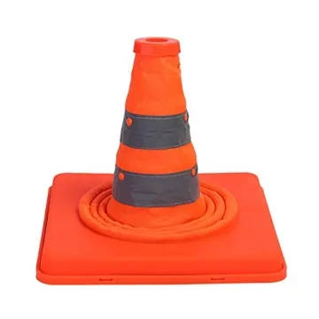 Sunnyglade 4 Pack 15.5 inch Collapsible Traffic Cones Multi Purpose Pop up Reflective Safety Cone