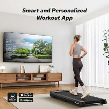 MERACH Walking Pad, 2.75HP Quiet Under Desk Treadmills for Home, Portable Walking Treadmill with Magnetic Remote Control, LED Display, APP