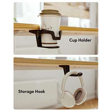 BANTI 44"x24" Standing Desk, Electric Stand up Height Adjustable Home Office Table, Sit Stand Desk, Light Rustic Brown Top