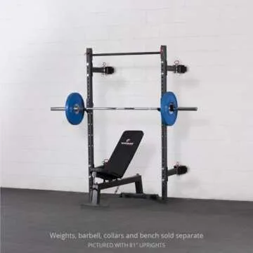 Titan Fitness T-3 Series Folding Power Rack 91in. H 21 in. D Space Saving Wall Mounted