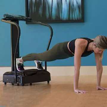 ZELUS Vibration Plate Exercise Machine | Extra Large 1.5hp Workout Equipment for Weight Loss Fitness | Gym Equipment for Home with Built-in Speakers, Resistance Bands, Holds up to 330lb, Black