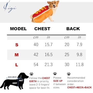 EHYXTEGX Hot Dog Pet Costume for Small Dogs and Cats