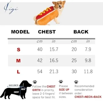 EHYXTEGX Hot Dog Pet Costume for Small Dogs and Cats