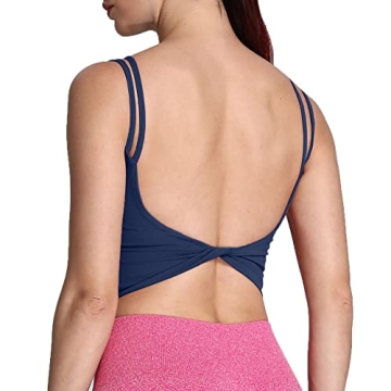 Aoxjox Fitness Padded Backless Yoga Crop Tank Top