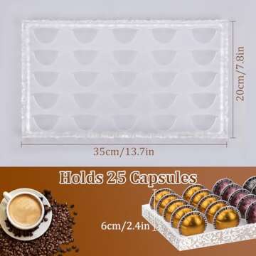 ZFGOLD Nespresso Coffee Pods Drawer Organizer, Coffee Pod Holder Drawer Storage, Coffee Capsule Storage Drawers Organizer (vertuo)