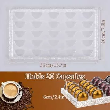 ZFGOLD Nespresso Coffee Pods Drawer Organizer, Coffee Pod Holder Drawer Storage, Coffee Capsule Storage Drawers Organizer (vertuo)