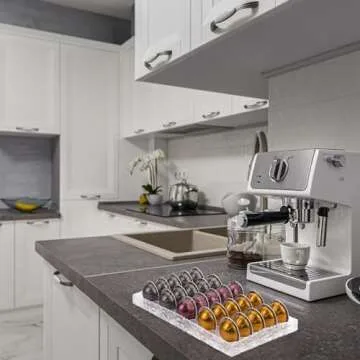 ZFGOLD Nespresso Coffee Pods Drawer Organizer, Coffee Pod Holder Drawer Storage, Coffee Capsule Storage Drawers Organizer (vertuo)