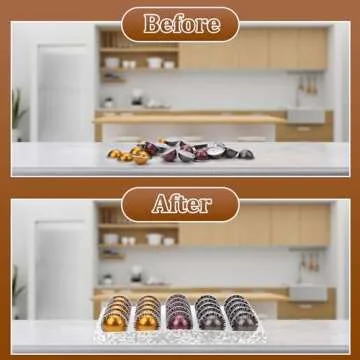ZFGOLD Nespresso Coffee Pods Drawer Organizer, Coffee Pod Holder Drawer Storage, Coffee Capsule Storage Drawers Organizer (vertuo)