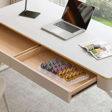 ZFGOLD Nespresso Coffee Pods Drawer Organizer, Coffee Pod Holder Drawer Storage, Coffee Capsule Storage Drawers Organizer (vertuo)