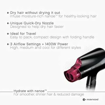 Panasonic Nanoe Compact Hair Dryer – 1400W Fast Drying