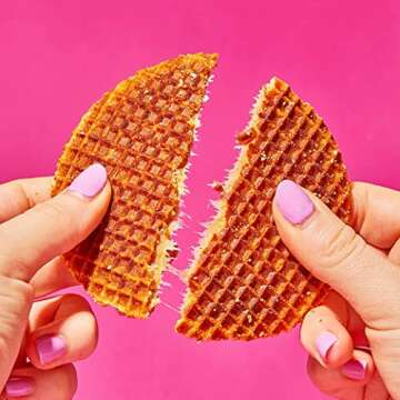 Belgian Boys Authentic Dutch Caramel Stroopwafels, Individually Wrapped Waffle Snacks, Non-GMO, Non-Artificial, No Preservatives, Vegetarian Friendly (8 Cookies per Box)