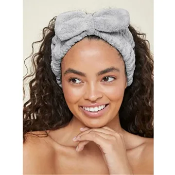 Cute Spa Headbands for Women - Soft Bow Design Face Wash Headband