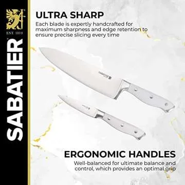 Sabatier 15-Piece Knife Block with Sharpener Set