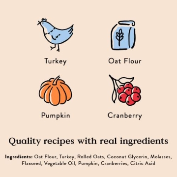 Bocce's Bakery Holiday Feast Treats for Dogs, Soft Chewy Cookies