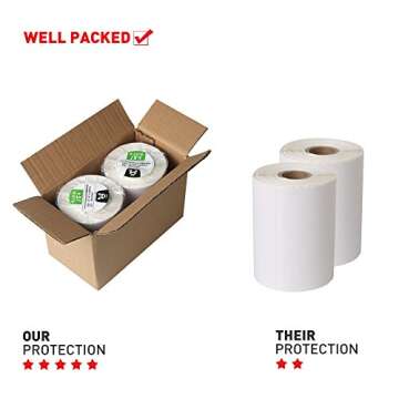 [2 Rolls, 440 Labels] 4”x 6” Postage Thermal Shipping Labels Compatible with Dymo 4XL 1744907 La...