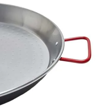 Garcima 18 Inch Carbon Steel Paella Pan for All Cooking Needs