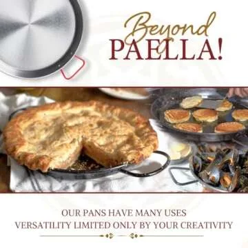Garcima 18 Inch Carbon Steel Paella Pan for All Cooking Needs