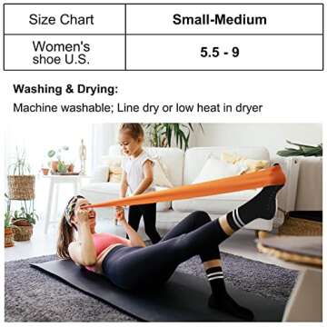 BLONGW Non-Slip Yoga Socks for Women - 4 Pairs