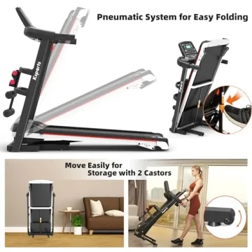 Compact Ksports Electric Treadmill with Incline & Dumbbells