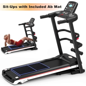 Compact Ksports Electric Treadmill with Incline & Dumbbells