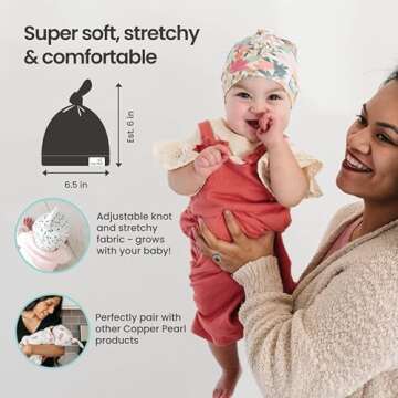 Copper Pearl Baby Beanie Hat - Soft & Stylish for Newborns
