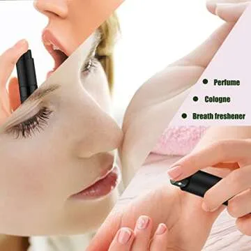 IRON BILL 8ML Mini Atomizer Perfume Travel (Matte Black&Silver&Pink) Refillable Bottle Portable Spray Bottle for Cologne and Perfume (3pcs)