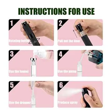 IRON BILL 8ML Mini Atomizer Perfume Travel (Matte Black&Silver&Pink) Refillable Bottle Portable Spray Bottle for Cologne and Perfume (3pcs)