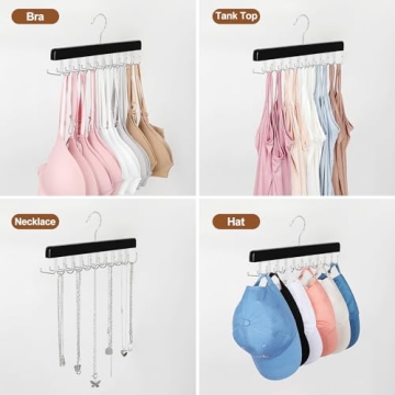 TOPIA 2 in 1 Belt Tie Hanger Storage for 30 Belts and Ties