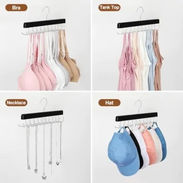 TOPIA 2 in 1 Belt Tie Hanger Storage for 30 Belts and Ties