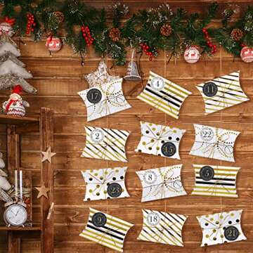 Naler Christmas Advent Calendar with Treat Boxes & Stickers