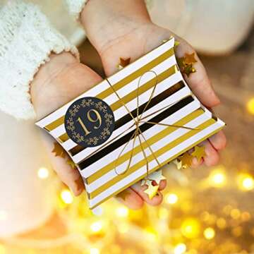 Naler Christmas Advent Calendar with Treat Boxes & Stickers