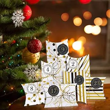 Naler Christmas Advent Calendar with Treat Boxes & Stickers