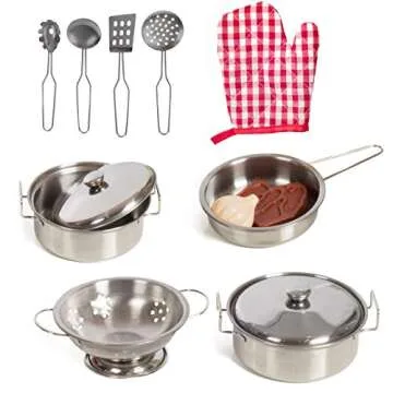 IQ Toys 50 Piece Complete Pretend Play Food and Kitchen Set, Complete with Supermarket Shopping Basket, Toy Cooking Pots, Pans, and Utensils, Kitchen Play Food and Accessories…