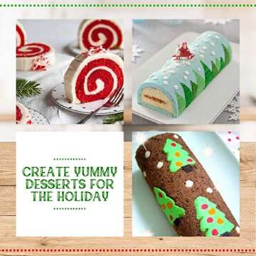 Dergo Baking Mat with Flexible Silicone and Cake Stencils