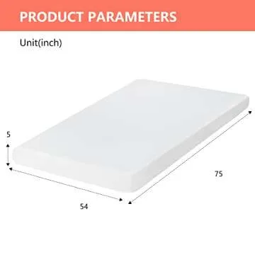FDW 5 Inch Gel Memory Foam Mattress Medium-Firm Mattress for Pressure Relief & Cooler Sleep Mattress...