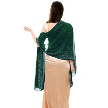 Stunning REEMONDE Rhinestones Pashmina Shawl for Evening Wear