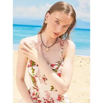 WOWORAMA Starfish Earrings Women Vintage Summer Jewelry