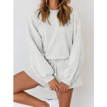 MEROKEETY Women’s Fall Lounge Set Batwing Sleeve Comfort